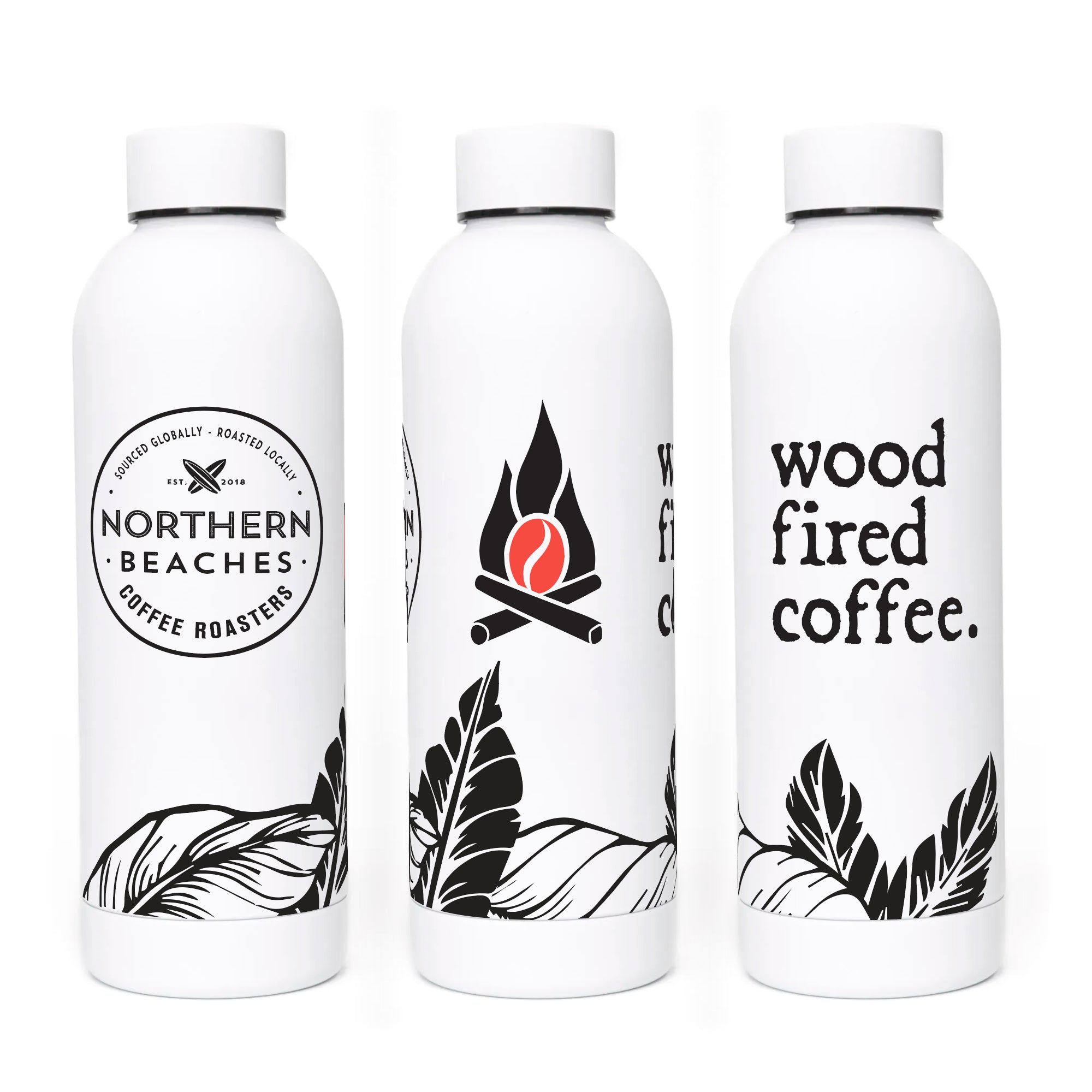 Wood Fired Coffee Double Walled Drink Bottle (500ml)